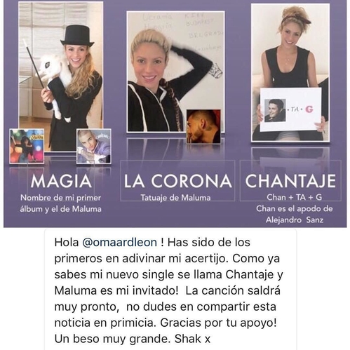 Espero que hayan puesto atenciÃ³n a las pistas que he estado dÃ¡ndoles hoy! EstarÃ© enviando un DM a uno de los primeros en adivinar el nombre de mi prÃ³ximo sencillo y el artista con el que colaboro comentando en este post.

Espero que tenham prestado atenÃ§Ã£o nas pistas que estive dando a vocÃªs hoje! Eu vou enviar uma DM a um dos primeiros que adivinharem o nome do meu prÃ³ximo single e o artista com quem colaboro. Comente neste post e fique de olho na inbox do seu insta...

I hope you guys been paying attentio
