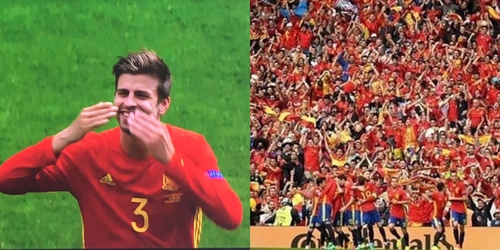 13 de Junho de 2016 - Gol de PiquÃ©, gol da Espanha! Shak

Gol de PiquÃ©, gol de EspaÃ±a! Shak 
