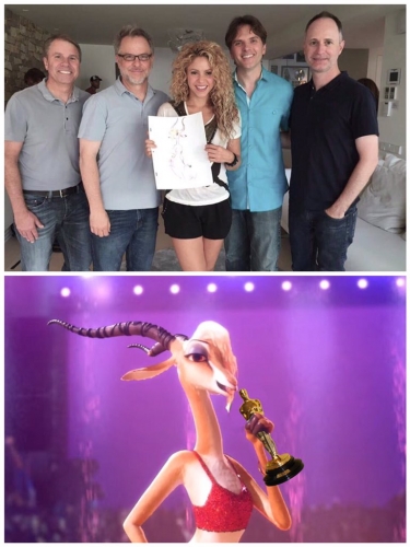 With the team when Gazelle was being born. Celebrating the Oscar and proud to be a part of the @DisneyZootopia team! Shak 

Con el equipo cuando Gazelle naciÃ³! Celebrando el Oscar de anoche y muy orgullosa de formar parte del equipo de @DisneyZootopia ! Shak 
